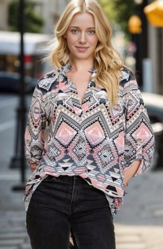 Take Me Away Aztec Top