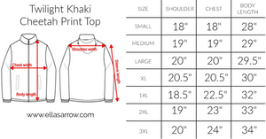 Twilight Khaki Cheetah Print Top