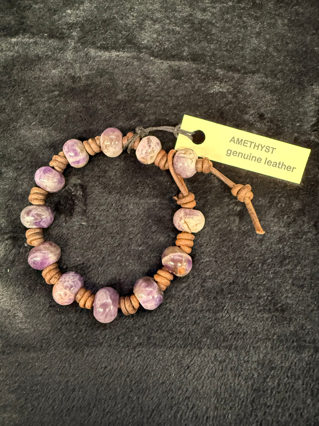 Knotted Leather & Gemstone Bracelets