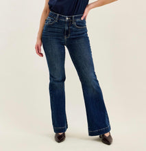 Load image into Gallery viewer, Judy Blue Dark Wash Petite Trouser Flare Jeans
