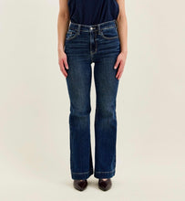 Load image into Gallery viewer, Judy Blue Dark Wash Petite Trouser Flare Jeans

