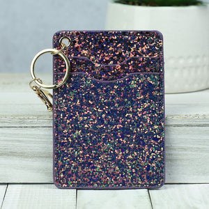 Glitter ID and Card Holder Keychain - Ella’s Arrow