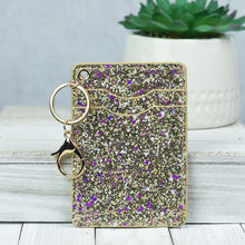 Load image into Gallery viewer, Glitter ID and Card Holder Keychain - Ella’s Arrow
