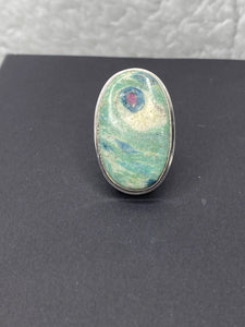 Ruby Fuchsite Oval Ring - Ella’s Arrow