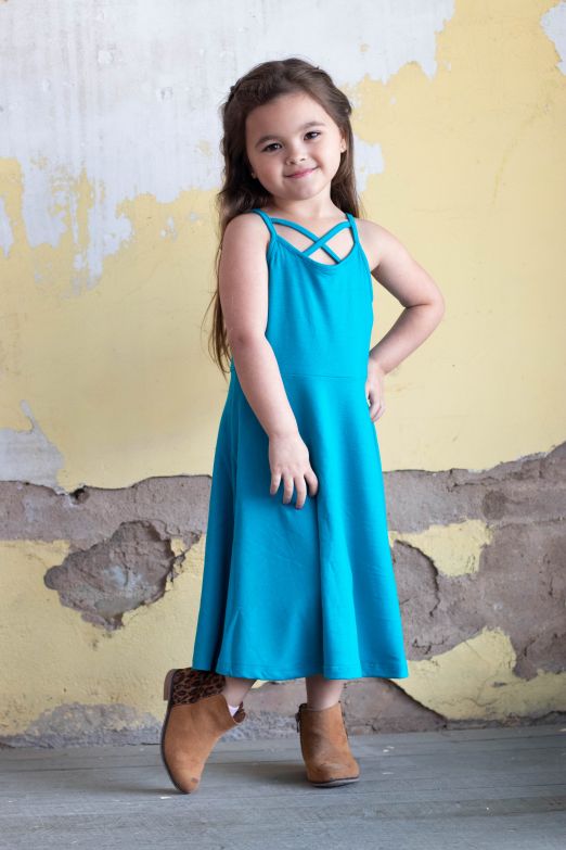 Kids Jade Strappy Skater Dress - Ella’s Arrow