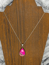 Load image into Gallery viewer, Botswana Agate Teardrop Pendant Necklace - Ella’s Arrow
