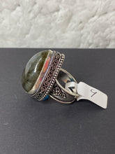 Load image into Gallery viewer, Labradorite Teardrop Ring - Ella’s Arrow
