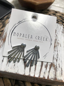 Fan Stud Ear Jacket Earrings - Ella’s Arrow