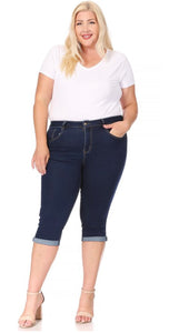 Nina Rossi Dark Wash Capris