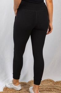 High Waisted Buttery Soft Black Joggers - Ella’s Arrow