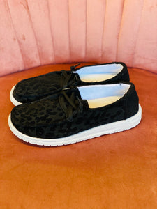 Janie Black Leopard Print Shoes - Ella’s Arrow