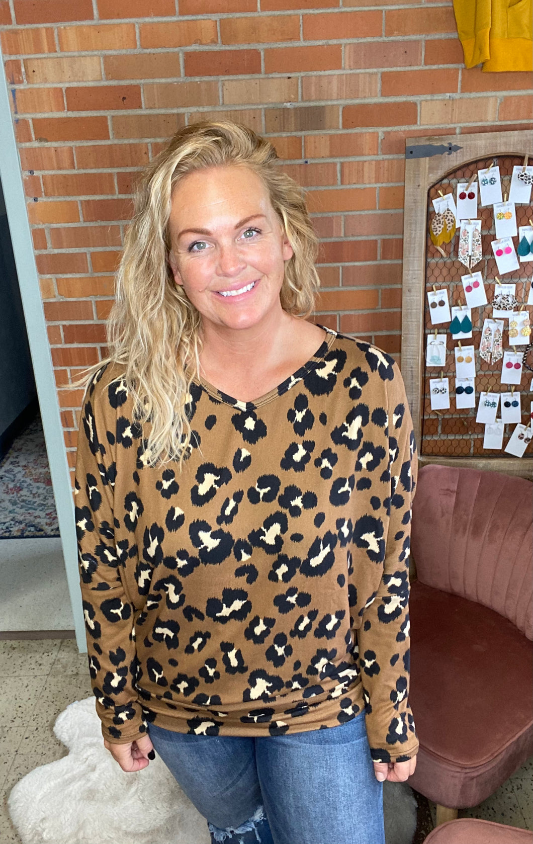 Good Love Mocha Leopard Top - Ella’s Arrow