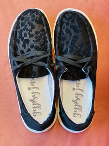 Janie Black Leopard Print Shoes - Ella’s Arrow