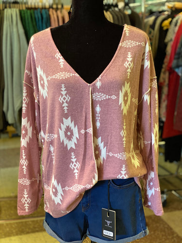 Country Sunshine Mauve Sweater - Ella’s Arrow
