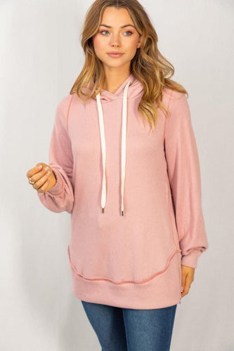 Lost With You Mauve Zipper Hoodie - Ella’s Arrow
