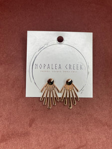 Fan Stud Ear Jacket Earrings - Ella’s Arrow