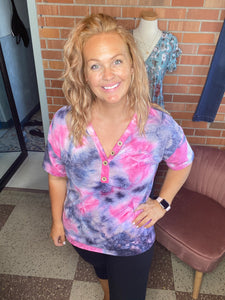 Multicolored Moods Tie Dye Top - Ella’s Arrow