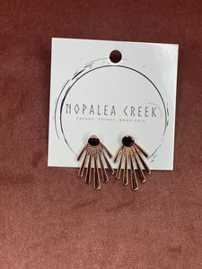 Fan Stud Ear Jacket Earrings - Ella’s Arrow