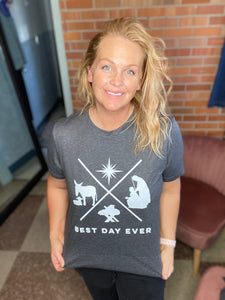 Best Day Ever Charcoal Graphic Tee - Ella’s Arrow