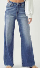 Load image into Gallery viewer, Risen Brand Dark Wash Wide Leg Jeans - Ella’s Arrow
