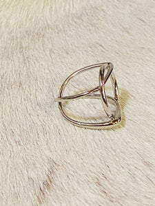 Metallic Geo Wrap Silver Ring - Ella’s Arrow